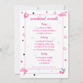 Cowgirl Disco Bachelorette Weekend Reisplan Kaart (Achterkant)