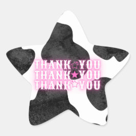 Cowgirl Disco bedankt Star-Sticker Ster Sticker