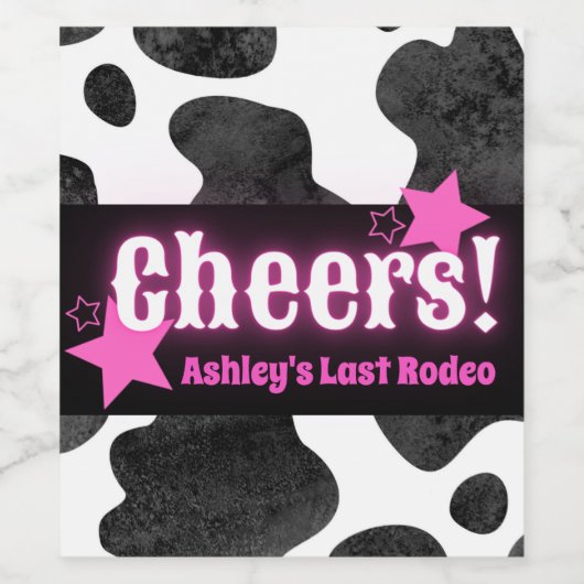 Cowgirl Disco Cheers Wijn Etiket (Enkel label)