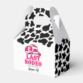 Cowgirl Disco Laatste Rodeo Bachelorette katerkit Bedankdoosjes (Achterkant)