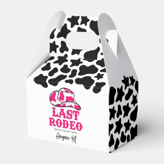 Cowgirl Disco Laatste Rodeo Bachelorette katerkit Bedankdoosjes (Achterkant)