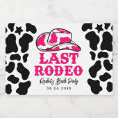 Cowgirl Disco Laatste Rodeo Bachelorette Likeurfles Etiket (Enkel label)