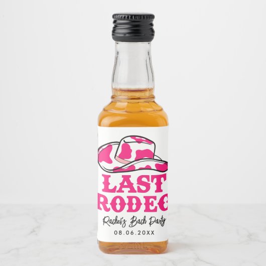 Cowgirl Disco Laatste Rodeo Bachelorette Likeurfles Etiket (Voorkant)