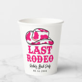 Cowgirl Disco Laatste Rodeo Bachelorette Papieren Bekers (Voorkant)