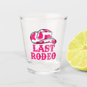 Cowgirl Disco Laatste Rodeo Bachelorette Shotglas Shot Glas (Voorkant)