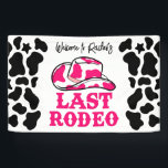 Cowgirl Disco Laatste Rodeo Bachelorette Spandoek<br><div class="desc">Een leuk cowgirl ontwerp met roze letters</div>
