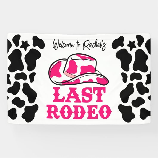Cowgirl Disco Laatste Rodeo Bachelorette Spandoek (Horizontaal)