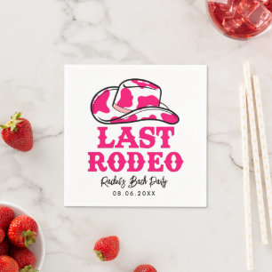 Cowgirl Disco Laatste Rodeo Bachelorette Vierkante Servet