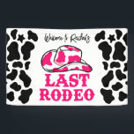 Cowgirl Disco Laatste Rodeo Vrijgezellenfeest Spandoek<br><div class="desc">Een leuk cowgirl ontwerp met roze letters</div>