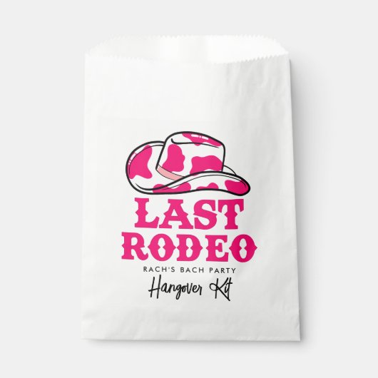Cowgirl Disco Last Rodeo Bachelorette Hangover Kit Bedankzakje (Voorkant)
