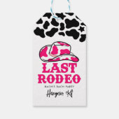 Cowgirl Disco Last Rodeo Bachelorette Hangover Kit Cadeaulabel (Achterkant)