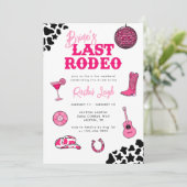 Cowgirl Disco Last Rodeo Bachelorette Kaart (Staand voorkant)