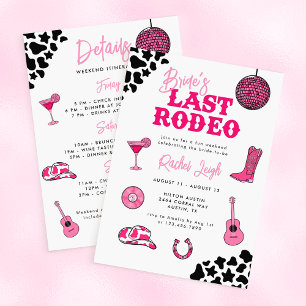 Cowgirl Disco Last Rodeo Bachelorette Kaart