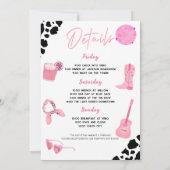 Cowgirl Disco Last Rodeo Bachelorette Kaart (Achterkant)