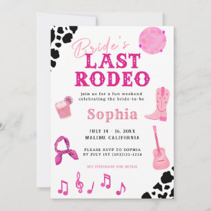 Cowgirl Disco Last Rodeo Bachelorette Kaart