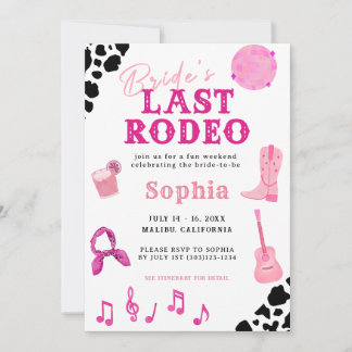 Cowgirl Disco Last Rodeo Bachelorette Kaart