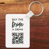Cowgirl Disco Meisje-uitje Koop de Bruid een Drink Sleutelhanger (Achterkant)