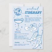 Cowgirl Disco Rodeo Bachelorette Weekend Kaart (Achterkant)