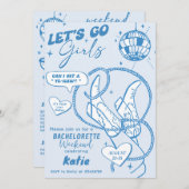 Cowgirl Disco Rodeo Bachelorette Weekend Kaart (Voorkant / Achterkant)