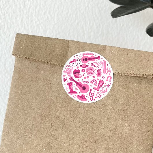 Cowgirl Disco Rodeo Ronde Sticker