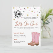 Cowgirl Disco Rodeo vrijgezellenweekend Kaart (Staand voorkant)