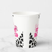 Cowgirl Disco Roze Eerste Rodeo Papieren Bekers (Rechts)