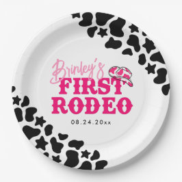 Cowgirl Disco Roze Eerste Rodeo Papieren Bordje