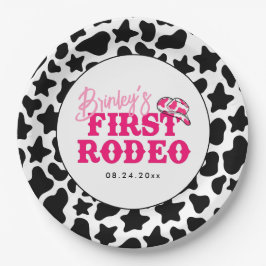 Cowgirl Disco Roze Eerste Rodeo Papieren Bordje