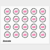 Cowgirl Disco Roze Eerste Rodeo Ronde Sticker (Vel)