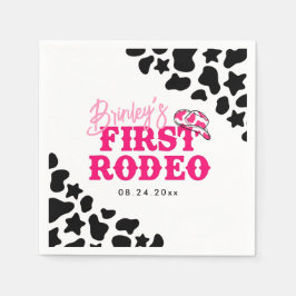 Cowgirl Disco Roze Eerste Rodeo Servet