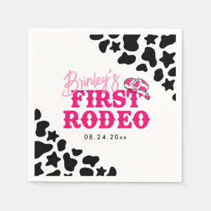Cowgirl Disco Roze Eerste Rodeo Servet