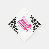 Cowgirl Disco Roze Eerste Rodeo Servet (Hoek)