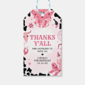 Cowgirl Disco Verjaardagsfeest Zakjes Labels Cadeaulabel (Voorkant)