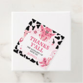 Cowgirl Disco verjaardagsfeestje plein Bedankjes Labels (In situ)