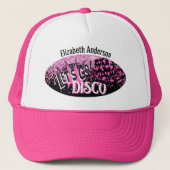 Cowgirl Disco Vrijgezellenfeest Laten we Gaan Laat Trucker Pet (Voorkant)