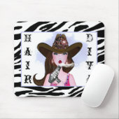 "Cowgirl Diva" Hair Stylist Muismat (Met muis)