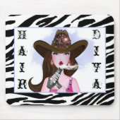 "Cowgirl Diva" Hair Stylist Muismat (Voorkant)