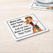 Cowgirl Diva Kartonnen Onderzetters (Schuin)