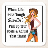 Cowgirl Diva Kartonnen Onderzetters (Voorkant)