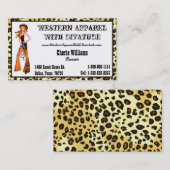 Cowgirl Diva Visitekaartjes (Voorkant / Achterkant)