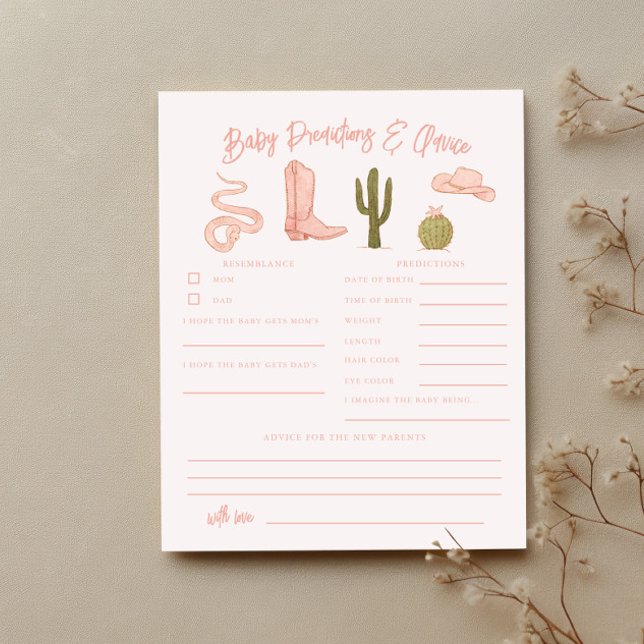 Cowgirl Douche Baby Voorspellingen & Advies Kaart (Creator heeft geüpload)