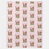 Cowgirl Dromen Kunnen Echte Roze Fleece Deken Kome (Voorkant)