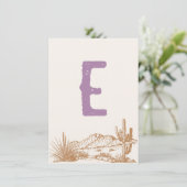 Cowgirl "E" High Chair Bunting Banner Kaart (Staand voorkant)