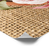 Cowgirl eerste rodeo boerderij paarden verjaardag poster (Hoek)