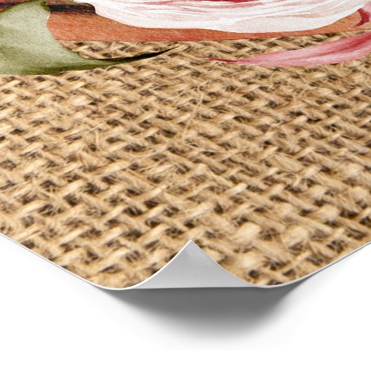 Cowgirl eerste rodeo boerderij paarden verjaardag poster (Hoek)