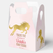 Cowgirl eerste rodeo roze en gouden verjaardag bedankdoosjes (Geopend)