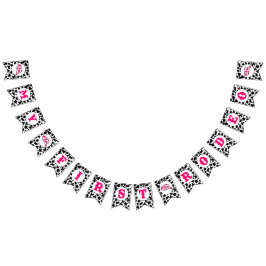 Cowgirl Eerste Rodeo Roze Vlaggetjes