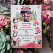 Cowgirl Eerste Rodeo Roze Westerne Verjaardagsfees Kaart