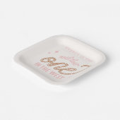 Cowgirl eerste verjaardag Borden Papieren Bordje (Gebogen)