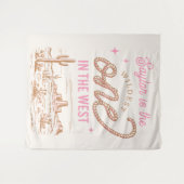 Cowgirl eerste verjaardag Tapestry Wandkleed (Voorkant (horizontaal))